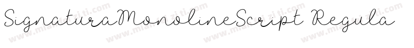 SignaturaMonolineScript Regular字体转换